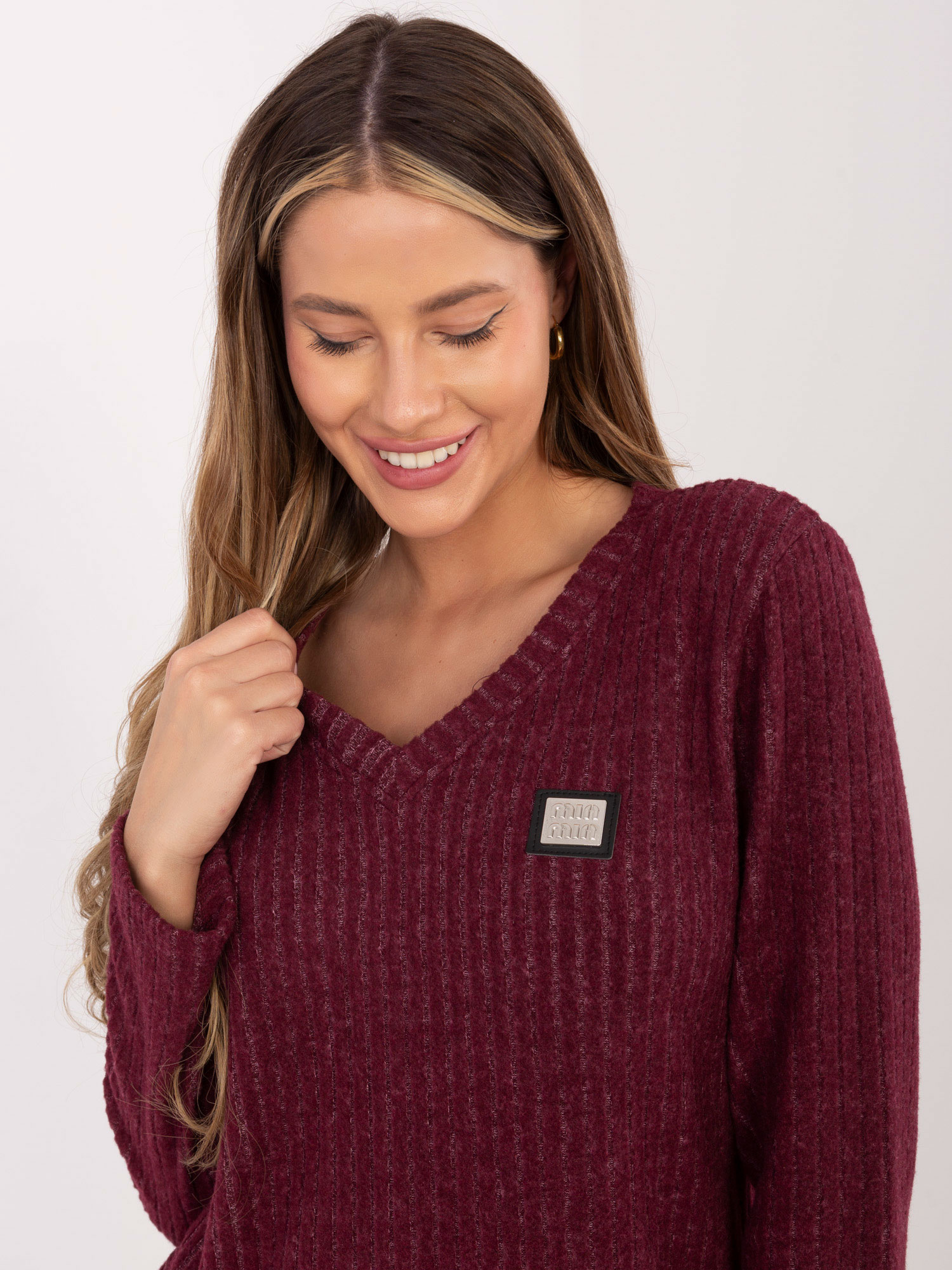 Sweter bordowy