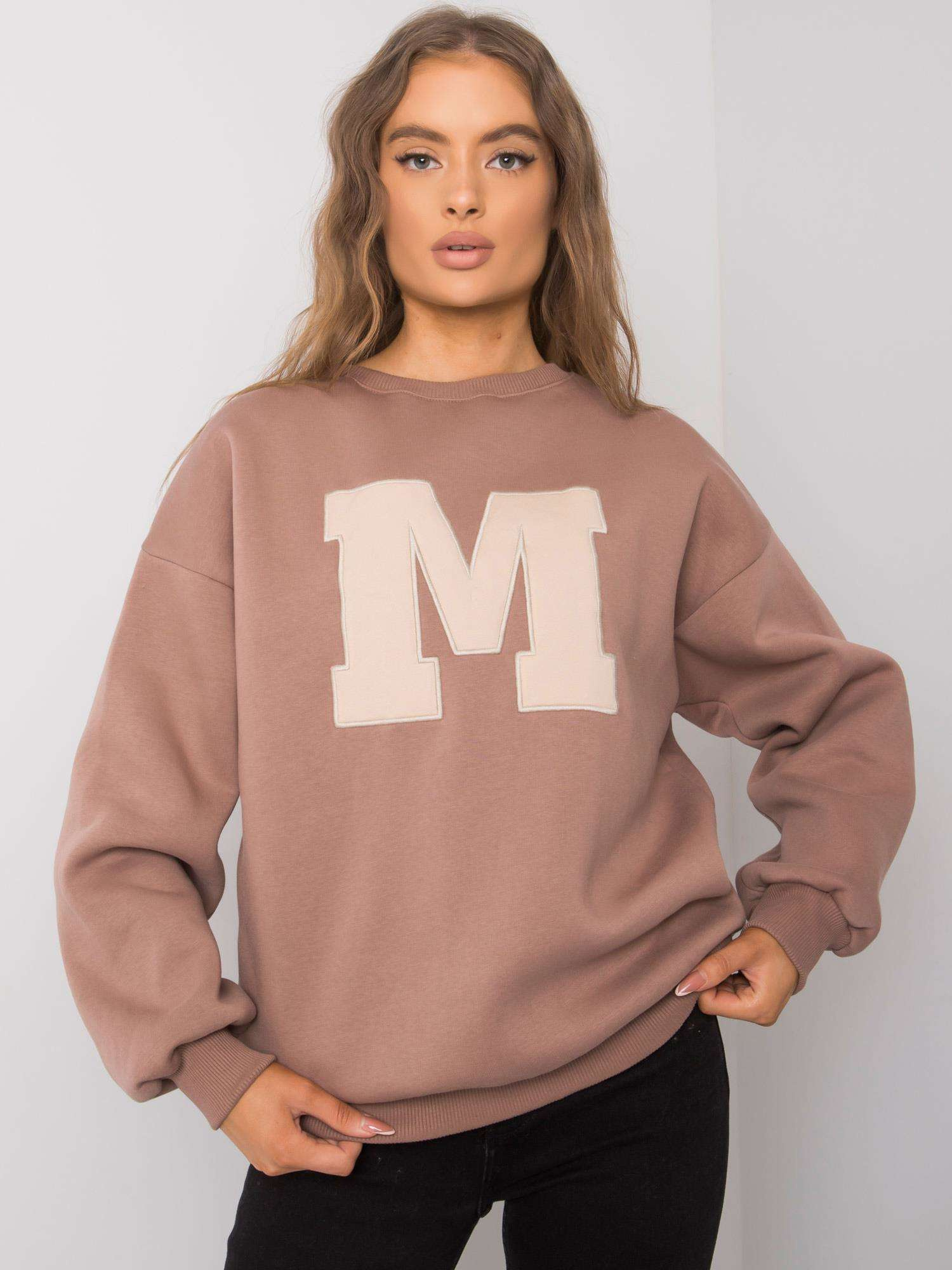 Dark beige cotton sweatshirt Armelle