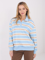 Jasnoniebieska damska bluza z kołnierzykiem