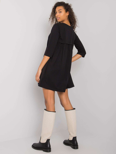 Czarna sukienka z kieszeniami Ellidy RUE PARIS