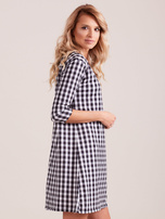 Sukienka damska czarna w kratkę