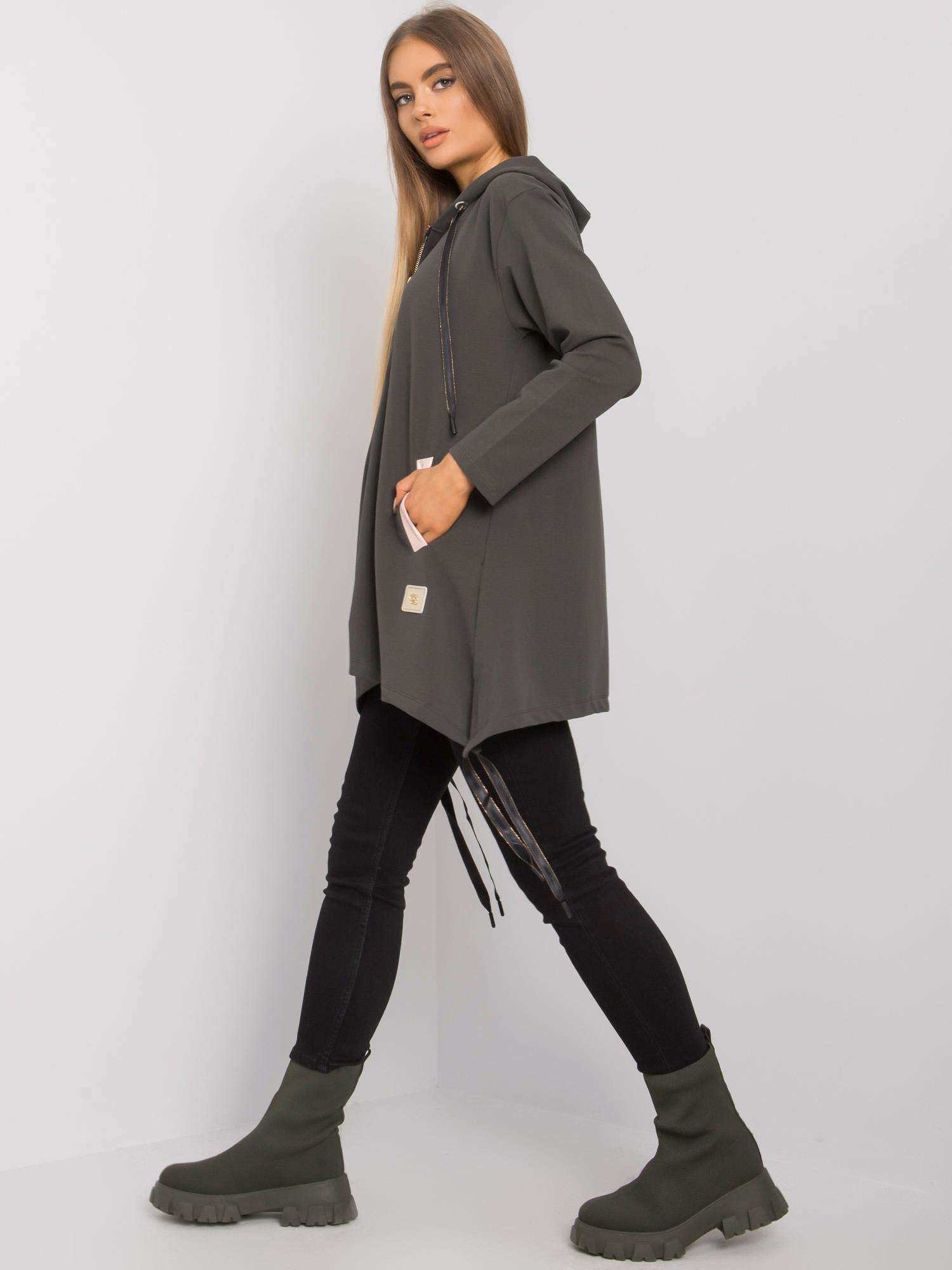 Dark khaki sweatshirt Narissa