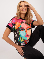 Hurt Czarny komplet welurowy ze spodniami RUE PARIS