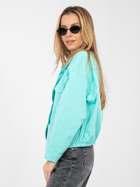 Turkusowa koszula oversize z kieszeniami RUE PARIS