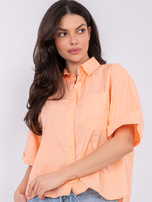 Brzoskwiniowa koszula z dłuższym tyłem SUBLEVEL 