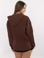 Brązowa rozpinana bluza oversize z kapturem