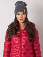 Ciemnoszara damska czapka beanie