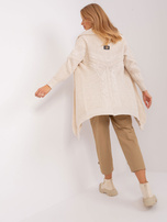 Hurtownia Jasnobeżowy kardigan w warkoczowe sploty OCH BELLA