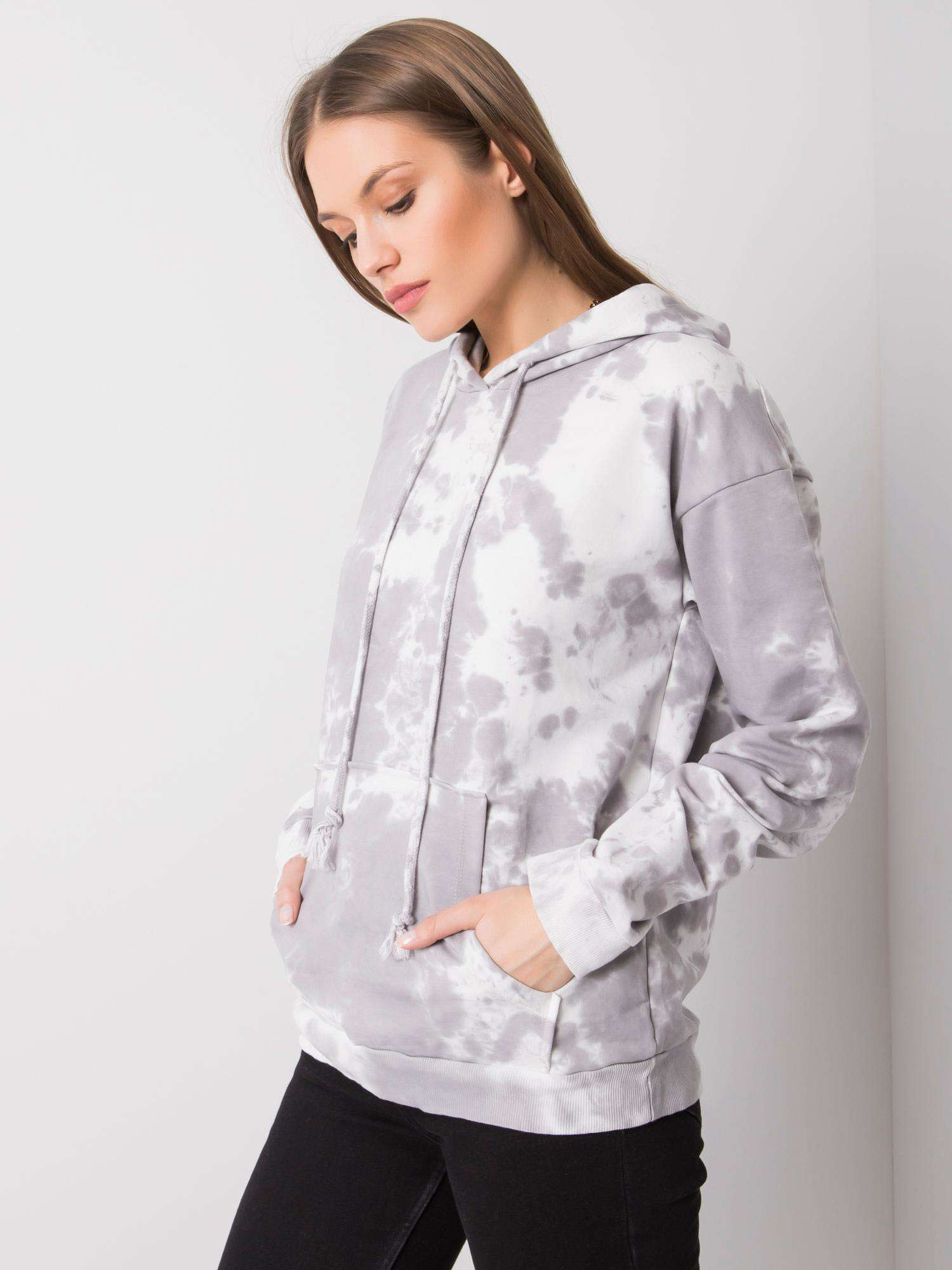 Grauer Tie-Dye-Pullover Stephanie RUE PARIS.