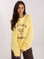 Żółta damska bluza z okrągłym dekoltem