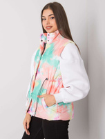 Zielono-pomarańczowa kamizelka ze ściągaczami Loie