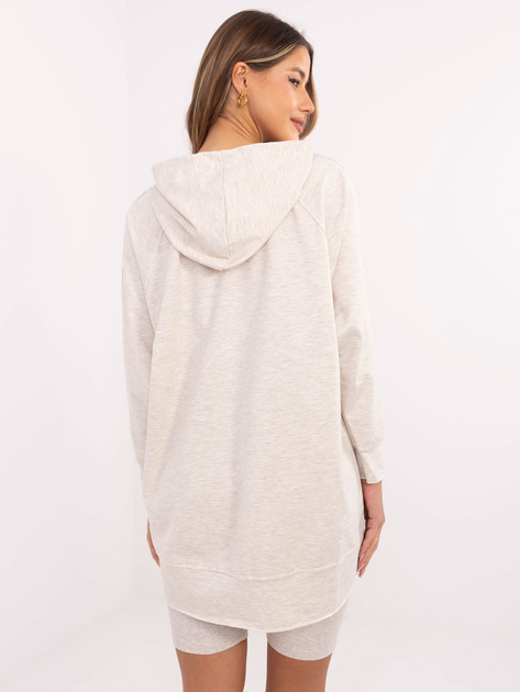 Hurt Jasnobeżowy melanżowy komplet z bluzą oversize