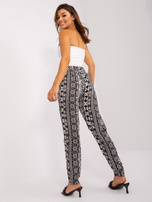 Hurt Czarne spodnie z materiału we wzory SUBLEVEL 