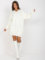 Hurt Ecru luźna sukienka dzianinowa do kolana RUE PARIS 