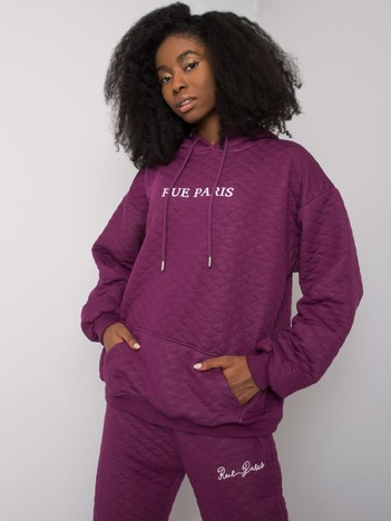 Fioletowa bluza z pikowaniem Hanna RUE PARIS 