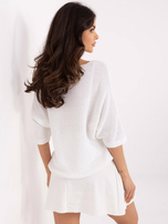 Hurtownia Ecru damski sweter z nadrukiem motyla