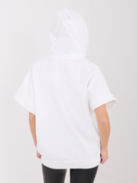 Ecru rozpinana bluza basic z troczkami