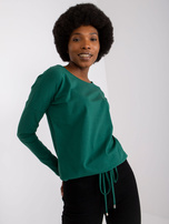 Ciemnozielona bluzka z długim rękawem Carla