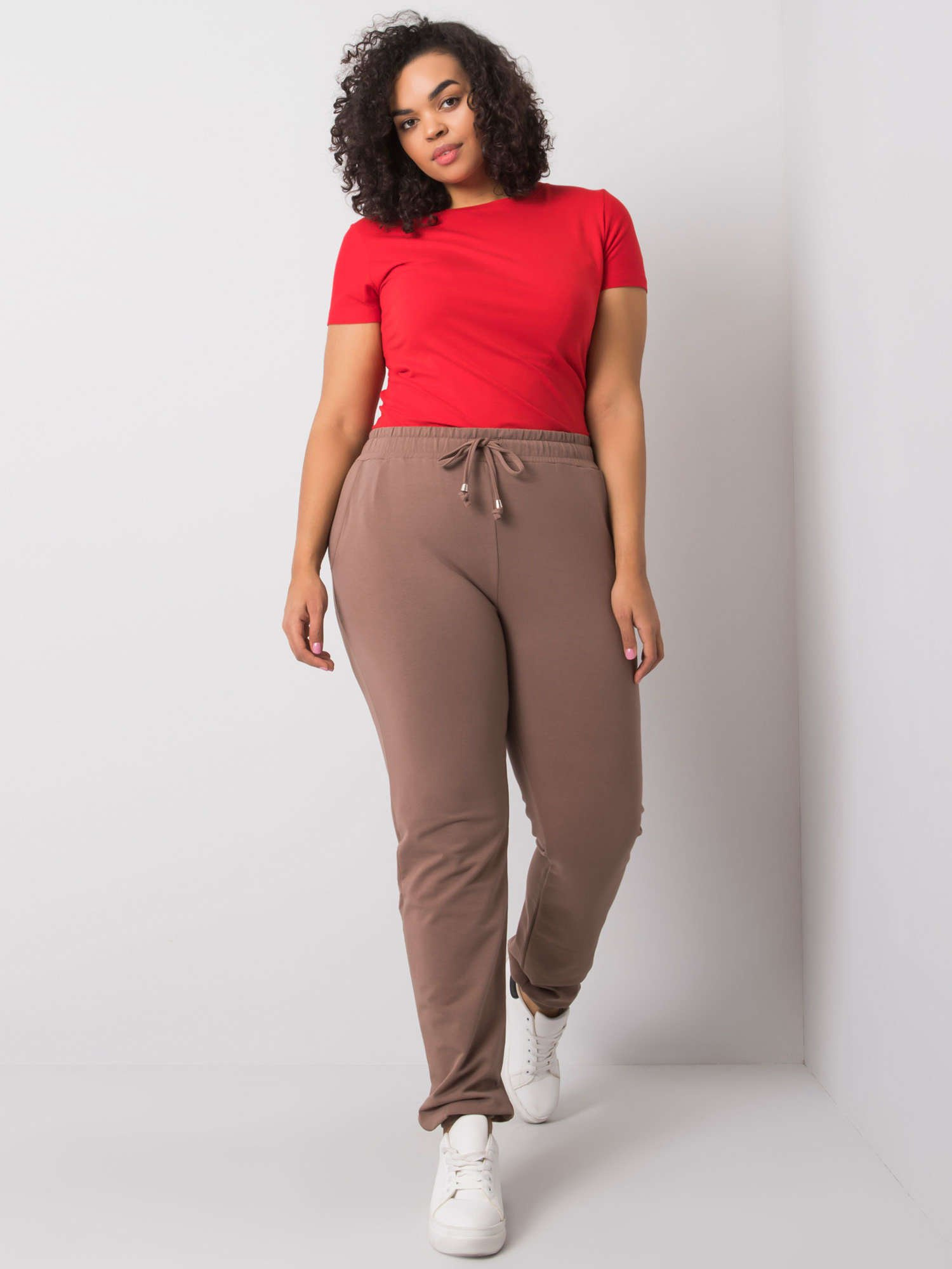 Brown plus size sweatpants Beatriz.