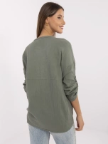 Khaki cotton women's shirt made of muslin.