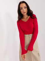Hurt Red classic ribbed sweater.