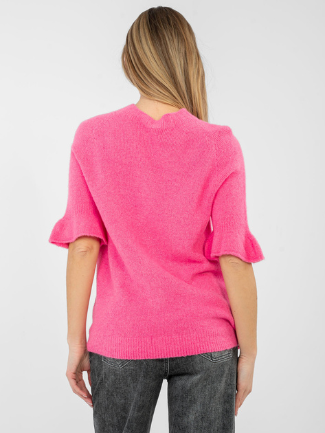 Ciemnoróżowy sweter z domieszką baby alpaki