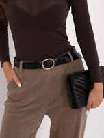 Ciemnobeżowe sztruksowe spodnie z kieszeniami 