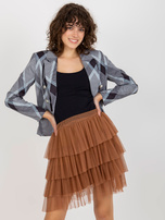 Hurt Jasnobrązowa tiulowa spódnica z falbanami Suerta OCH BELLA