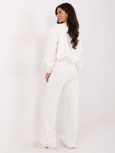 Ecru rozpinana bluza z bufiastymi rękawami