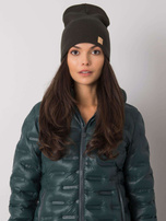 Damen Khaki Beanie-Mütze.