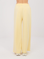 Pastelowy żółty komplet z bluzą bez kaptura RUE PARIS 