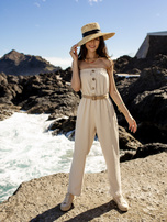 Jasnobeżowy kombinezon ze spodniami Felippa RUE PARIS 