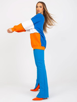 Hurt Niebiesko-pomarańczowa bluza basic bez kaptura RUE PARIS  