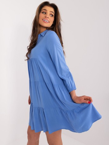 Hurt Blue summer dress with ruffle SUBLEVEL.