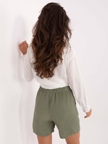 Khaki letnie szorty z muślinu