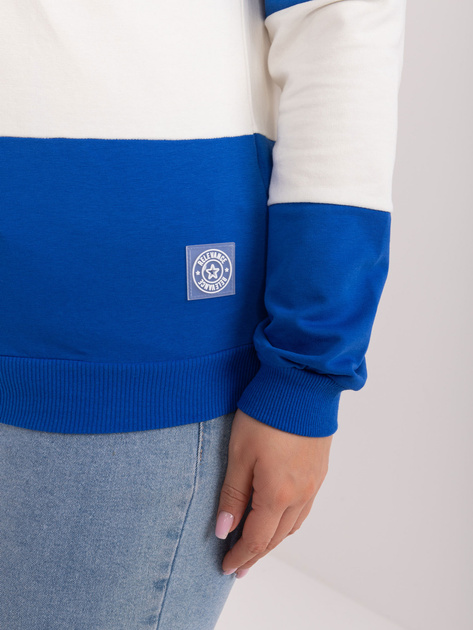 Hurt Ciemnoniebieska bluzka plus size w paski