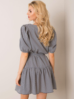 Granatowo-biała sukienka Romance