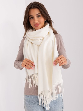 Wholesale Ecru solid color women's scarf.