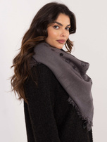 Hurtownia Ciemnoszary damski szal z nadrukiem