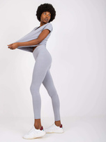 Szare bawełniane legginsy damskie Brigitte