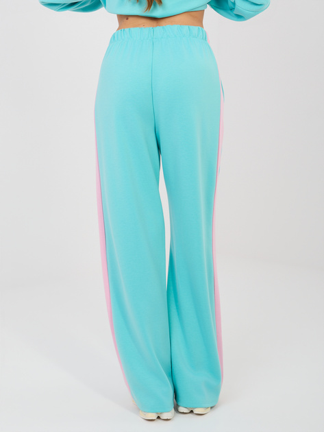 Turkusowy komplet z szerokimi spodniami RUE PARIS