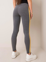 Ciemnoszaro-złote legginsy Rissa RUE PARIS