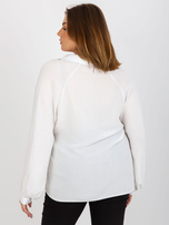 Hurt Ecru koszulowa bluzka plus size z kołnierzykiem 
