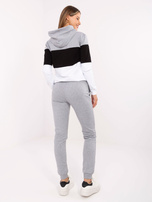 Szaro-czarny damski komplet basic RUE PARIS 