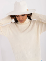 Hurt Kremowy sweter z golfem i długim rękawem