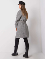 Biało-czarny płaszcz Tori