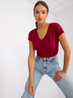 Bordowy t-shirt Emory