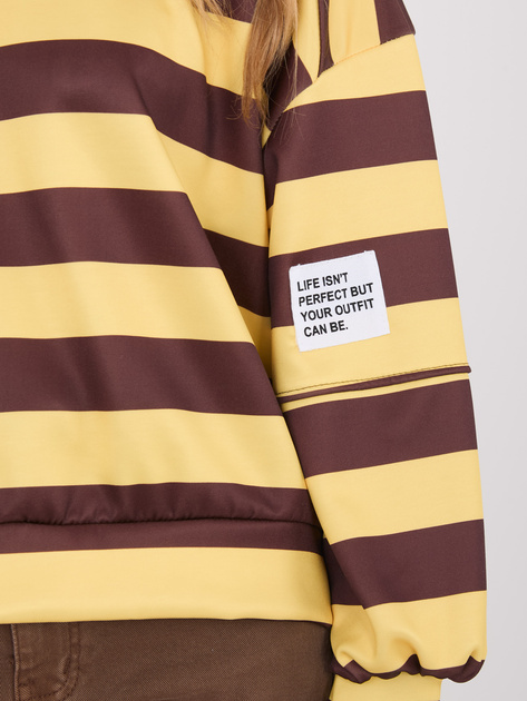 Brązowa damska bluza w paski