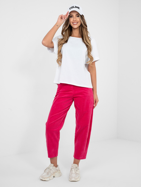 Biała damska bluzka basic z krótkim rękawem RUE PARIS