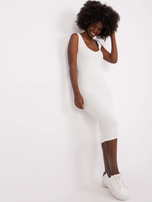 Hurt gray-ecru basic set with a short top.